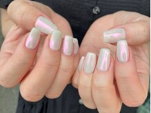 シェリーラメール 池袋店(cherie la mer)/ホワイトオーロラネイル￥6,700