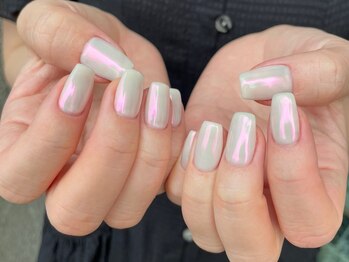 シェリーラメール 池袋店(cherie la mer)/ホワイトオーロラネイル¥6,700