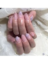 ティアリス(NAIL SALON TIARIS)/紫陽花ネイル／手書きアート