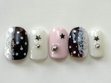 ネイルメゾン 天神店(NAIL MAISON)/レースドット個性派¥8000