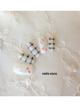 ネイルズ ココ(nails COCO)/さくらんぼ&ギンガムチェック