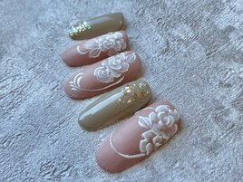 手描きアート/フラワーネイル