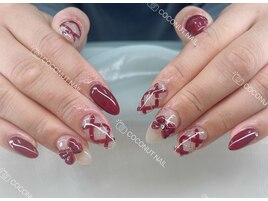 バレンタインネイル