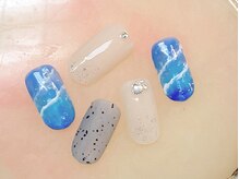 ベリー(berry)/定額B ¥6500 波と砂ネイル