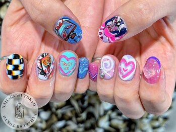 手描きネイル/個性派/痛ネイル