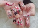 ゴテゴテネイル　タイダイネイル