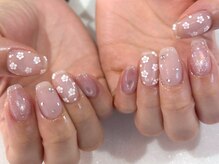 大人ネイル/ガーリー/春/花