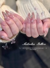 ベルレ 奈良店(Bellere)/薔薇×イニシャルネイル