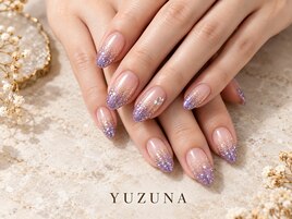 パープルラメグラデネイル