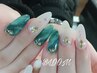 【スカルプ】オフなし長さ出し（スカルプ）フリーデザイン　￥12000