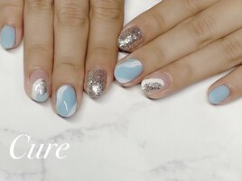 夏のニュアンスネイル