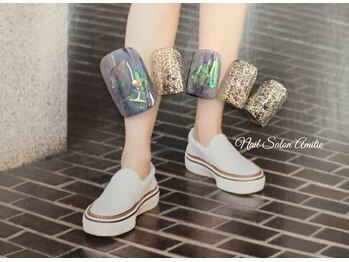 ネイルサロン アミティエ(Nail Salon Amitie)/nuance×ラメ*foot