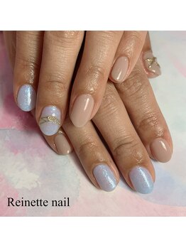 レネットサロン(Reinette Salon)/フレンチ×ラメデザイン