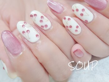 さくらんぼ ぷっくり アート