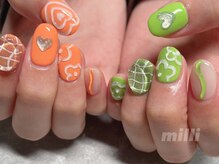 ミリネイルズ(milli nails)/ぷくぷくモチーフネイル