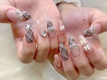 リベレ 心斎橋店(LIBELLE)/フレンチガーリーnail/ワンホン