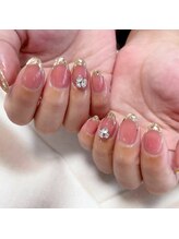 ジェイグランド(JGRAND)/ガラスフレンチネイル