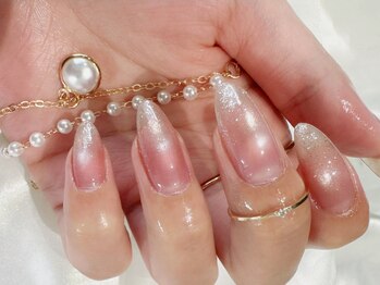 ネイルアイラッシュサロン ジョアアンジェ 難波店(joie ange)の写真/ついつい見惚れるしまう指先に…！サンプルも豊富！持ち込みもOK◎様々なシンプルネイルならjoie angeへ★