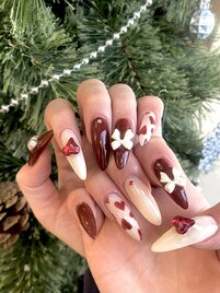 バレンタインネイル