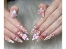 ネム(NEM.)/【リボンxいちごの3Dネイル】