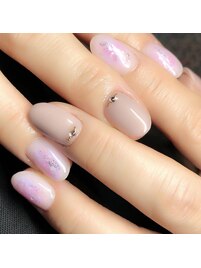 ふんわりマーブルネイル