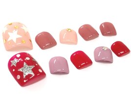 ワンカラー+星アート