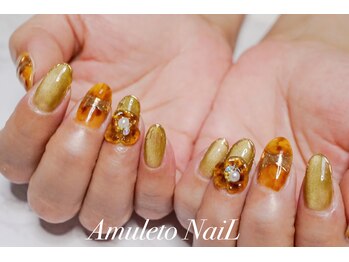 アムレート ネイル 蕨(Amuleto NaiL)/べっ甲・秋冬ネイル