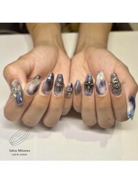 マーブルデザインネイル