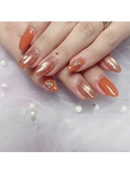◆オレンジネイル