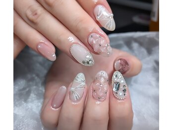 サロンリアンジュ ひたちなか店(Salon Liange)/シルバー×ピンク