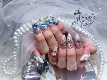 ミミネイル(Mimi nail)/ピンク×ブルーグラデーション