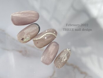 スリー(THREE)/Feb.2022/nail design