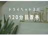 「120分コース回数券」をご購入の方 ドライヘッドスパ/ヘッドマッサージ/栄