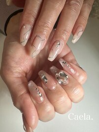 キラキラパーツゴージャスネイル