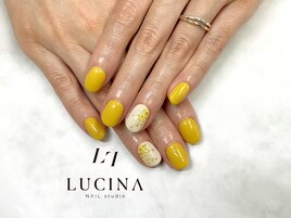 C-187 押し花ミモザネイル