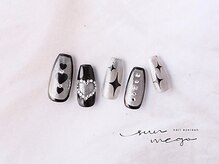 サンミーゴネイル 神戸店(Sunmego Nail)/ハート×モノトーンネイル