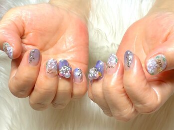 ネイルサロンブリス(nail salon Bliss)/☆豪華な紫陽花ネイル☆