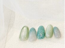 シ ベル 梅田茶屋町店 ネイル(Ci belle)/ピスタチオマグ/ラメグラネイル