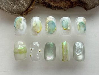 シャーベットマーブル/新緑