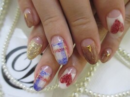 混ぜ込みベルベットネイル☆