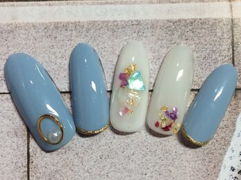 ネイルサロン リリオ(Nail Salon Ririo)/押し花×シェルネイル