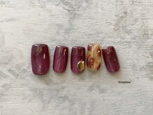 シンプリー ネイルアンドアイラッシュ 祖師谷大蔵店(Simpliee Nail&Eyelash)/　べっこう柄　マグネットネイル