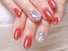 シーアンドビーネイル(C&B Nail)/ワンカラーとパーツ2本