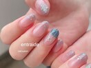 雨の日ネイル◎きらきら傘アート