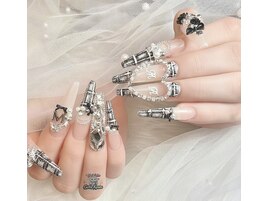 ツイードネイル、ハートネイル