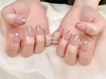 ルレーブ(LE REVE)/ミラーフレンチネイル