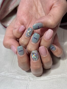 ミニホロハートネイル