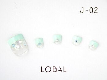 ロバル ネイルアンドまつげ(LOBAL)/フットネイルJ‐02¥10,700☆