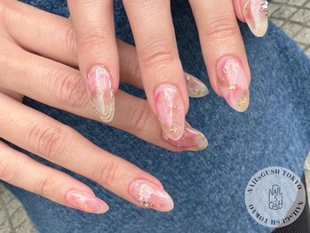 ネイルズガッシュ 溝の口店(NAILs GUSH)/ピンク/ニュアンス/天然石
