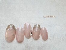ルークネイル 恵比寿店(LUKE NAIL)/マグネットミラーフレンチ　春夏